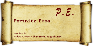 Pertnitz Emma névjegykártya