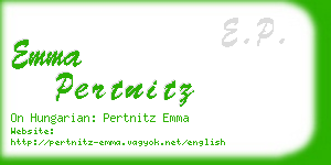 emma pertnitz business card